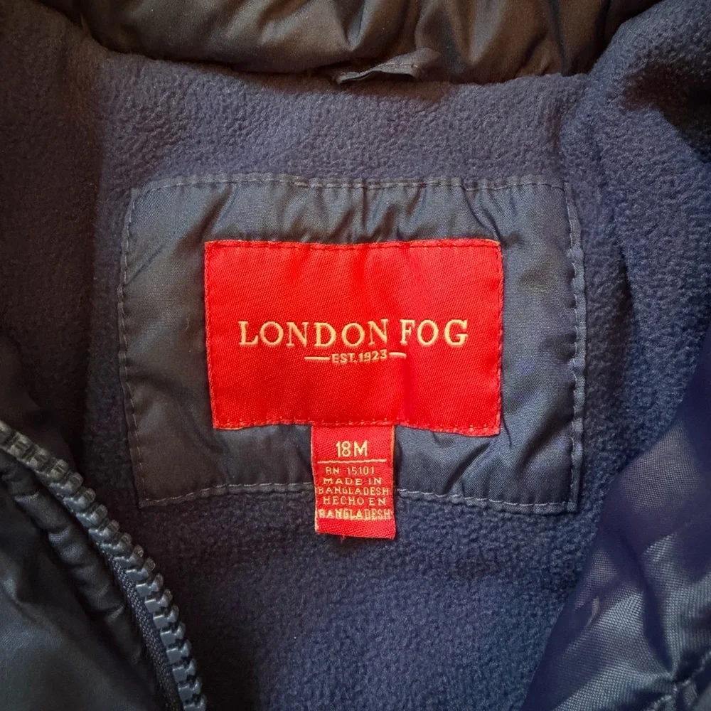 London Fog Girl Navy Puffer Jacket 18-24 months